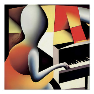 Piano Player - Art von Airbrush Poster
