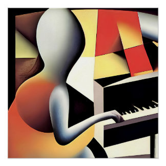 Piano Player - Art von Airbrush Poster