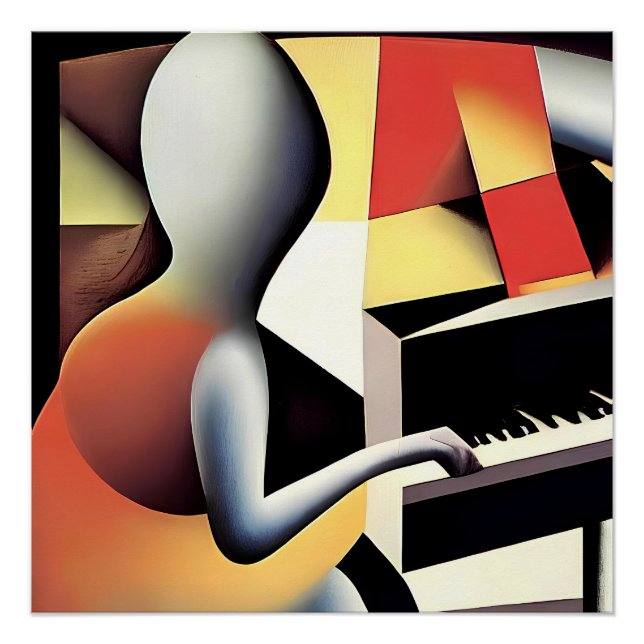 Piano Player - Art von Airbrush Poster (Vorderseite)