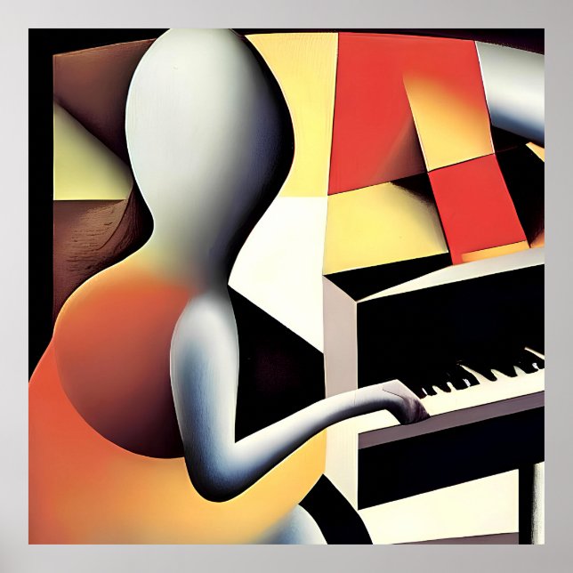 Piano Player - Art von Airbrush Poster (Vorne)