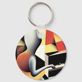 Piano Player - Art von Airbrush Schlüsselanhänger