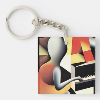 Piano Player - Art von Airbrush Schlüsselanhänger