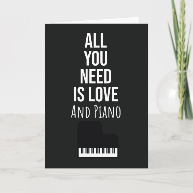 Piano Player Cards Pianist Musician Keyboard  Karte (Vorderseite)