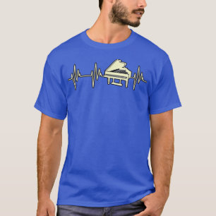 Piano Player Heartbeat Musikalischer Lehrer Piano  T-Shirt