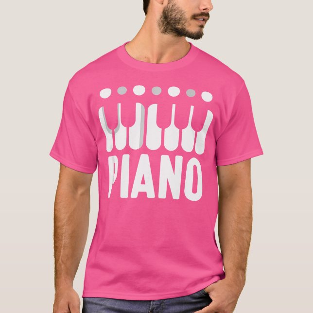Piano Player Music Pianos Instrument T-Shirt (Vorderseite)