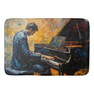 Piano Player - Ölgemälde Badematte