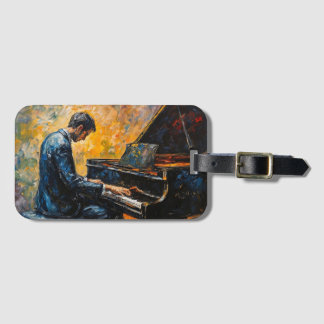 Piano Player - Ölgemälde Gepäckanhänger
