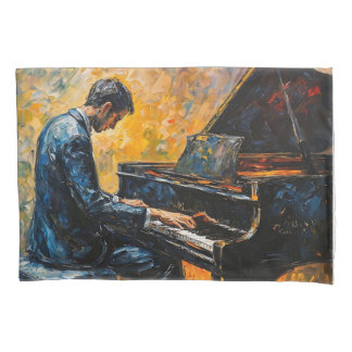 Piano Player - Ölgemälde Kissenbezug