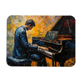 Piano Player - Ölgemälde Magnet