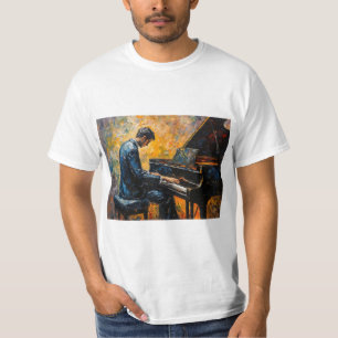 Piano Player - Ölgemälde T-Shirt