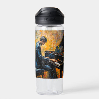 Piano Player - Ölgemälde Trinkflasche