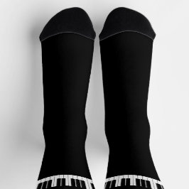 Piano Player Schwarzweiß-Tastatur Socken