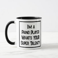 Piano Player Super Talent. Zwei Tone-Kaffee-Tasse