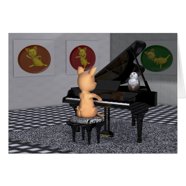 Piano Playing Pig (Vorderseite (Horizontal))