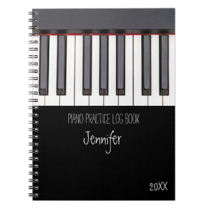 Piano Practice Log Book Notizblock