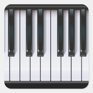 Piano Quadratischer Aufkleber