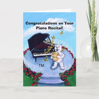 Piano Recital Card for Piano Students - Customized Karte