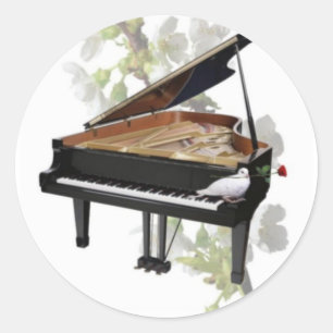 Piano - Romantische Musik - Sticker