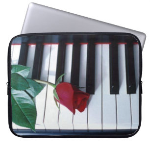 Piano-Rose Keyboard-Muster Laptop-Sieb Laptopschutzhülle
