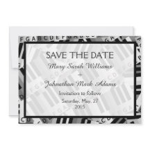 Piano Save the Date Einladung Hochzeit