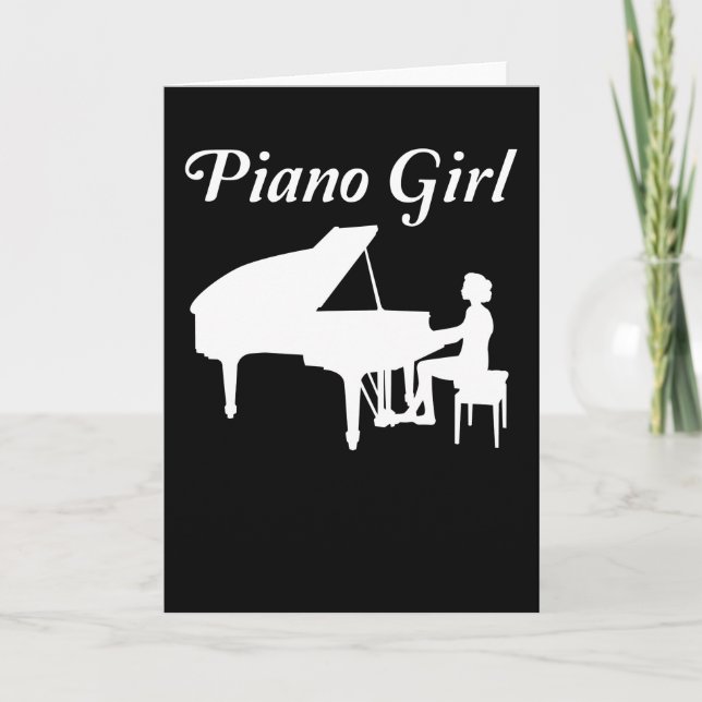 Piano Spieler Großpiano Pianist Girls Girls Karte (Vorderseite)