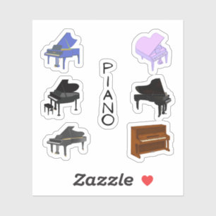 Piano Stickers Aufkleber