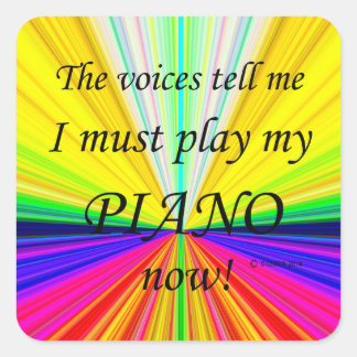 Piano-Stimmen sagen, muss Square Sticker spielen