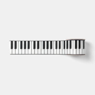 Piano-Tastatur, schwarz und weiß Satinband