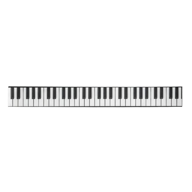 Piano-Tastatur, schwarz und weiß Satinband (Vorderseite)