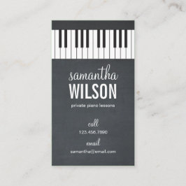 Piano Teacher Business Card Visitenkarte