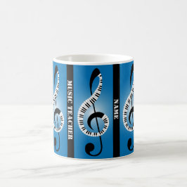 Piano Teacher Geschenk funky Personalisiert Kaffeetasse