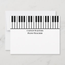 Piano Teacher Personal Stationery Mitteilungskarte