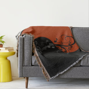 Piano Throw Blanket Decke