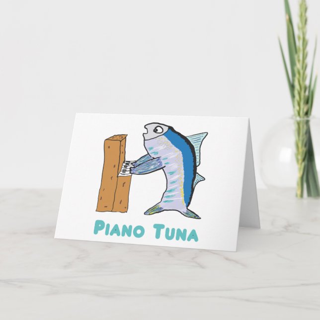 Piano Tuner (Thunfisch) Karte (Vorderseite)