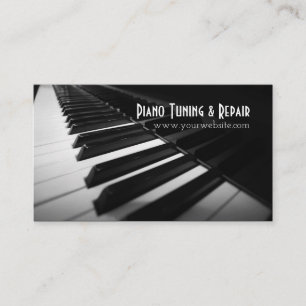 Piano Tuning & Repair Music Instructor Business Visitenkarte