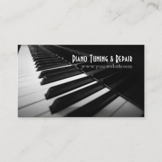 Piano Tuning & Repair Music Instructor Business Visitenkarte