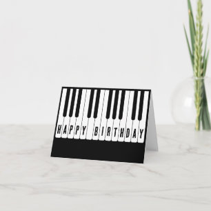 Piano tuts Happy Birthday Karte
