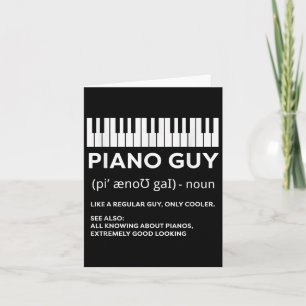 Piano Typ Shirt Pianist Man Keyboard Player Funny Karte