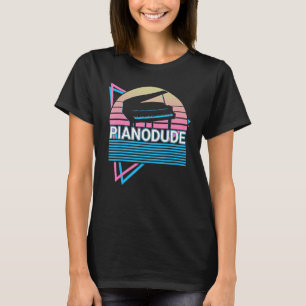 Piano Typ Tastatur Piano Retro T-Shirt
