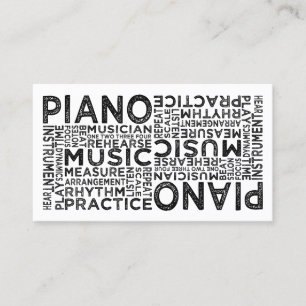 Piano Typografie Visitenkarte
