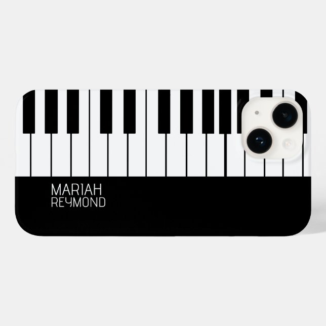Piano Umfassende schwarze Oberfläche mit Name Case-Mate iPhone Hülle (Rückseite (Horizontal))