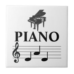Piano Vater Grand Piano Pianist Musiknote Fliese