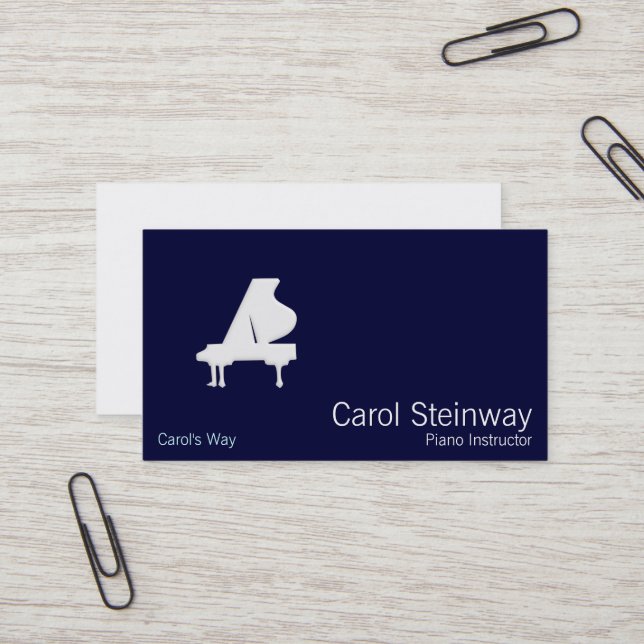 Piano Visitenkarte (Vorderseite/Rückseite Beispiel)