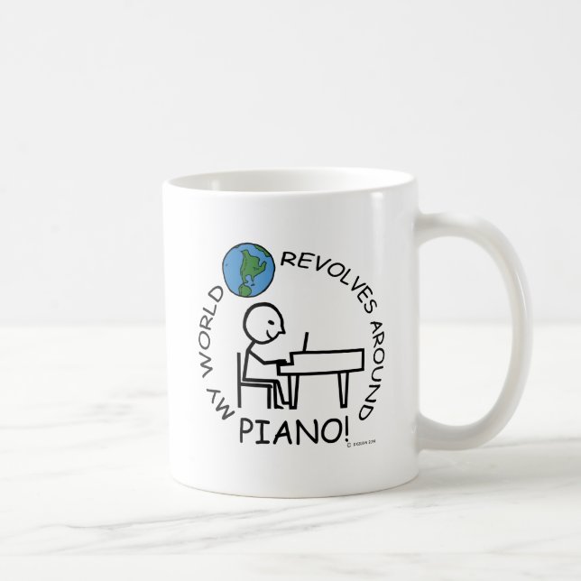 Piano - Weltumdrehungen Kaffeetasse (Rechts)