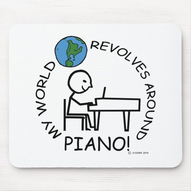 Piano - Weltumdrehungen Mousepad (Vorne)