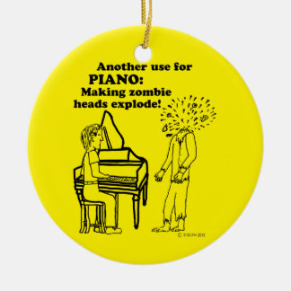 Piano Zombie Explode Keramik Ornament