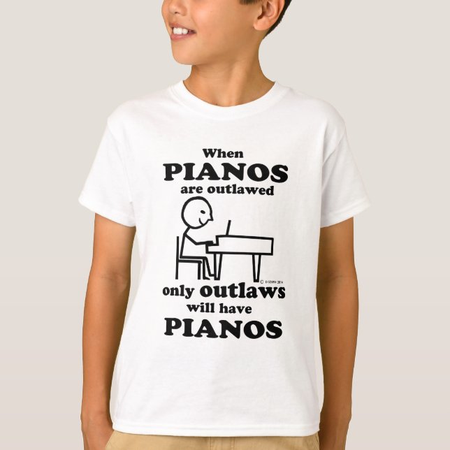 Pianos Outlawed T-Shirt (Vorderseite)