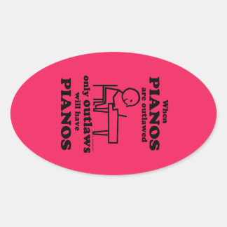 Pianos Oval Sticker