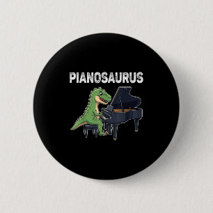 Pianosaurus Funny Dinosaurier Piano Kinder Musi Button