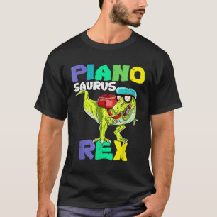 Pianosaurus Rex Dinosaur Piano Zurück zur Schule T-Shirt
